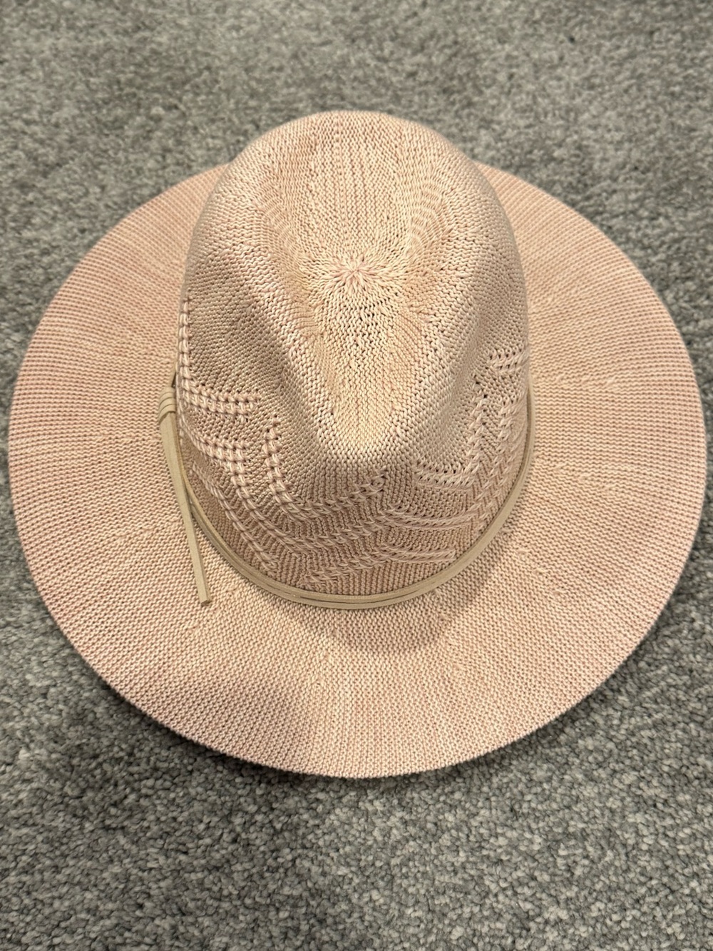 Treasure & Bond Blush Pink Woven Wide-Brim Hat